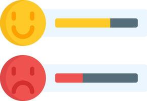A smiley face is shown with a bar graph vector