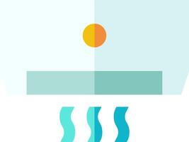 A white background with a blue and orange object vector
