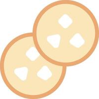 Two slices of bread with holes in them vector
