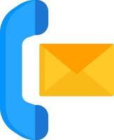 Email icon with phone vector