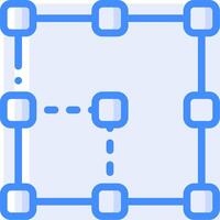 A square with blue lines and squares vector
