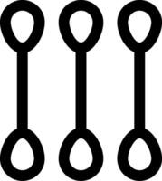 Four black and white lines with four circles vector