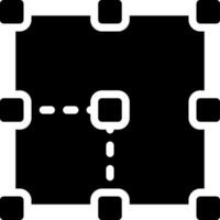 A black and white square with a square in the middle vector