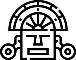 A black and white image of a man with a head on his shoulders vector