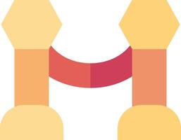 A yellow and orange rocket with a red and white background vector