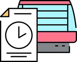 A clock and a paper with a clock on it vector