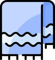 A towel with waves on it vector