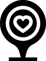 A black and white heart icon on a white background vector