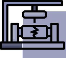 A machine with a broken pipe on it vector