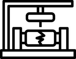 A black and white illustration of a machine vector