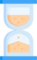 An hourglass with a face inside it vector