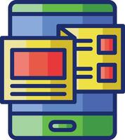 A smartphone with a newspaper and a magazine vector