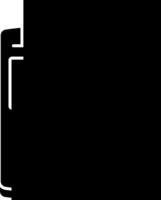 A black and white image of a file folder vector