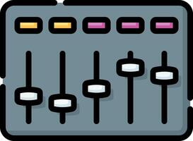 A sound mixer with multiple knobs vector