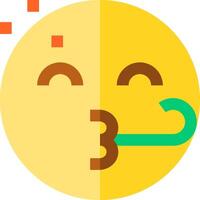 A yellow smiley face with a green arrow pointing to its nose vector