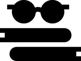 A black and white image of a pair of sunglasses vector