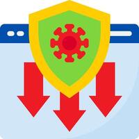 A shield with arrows pointing up and down vector