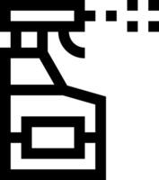 A black and white icon of a sprayer vector