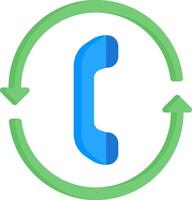 A phone in a circle with a green arrow pointing to it vector