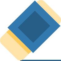 A blue and yellow rectangle with a square vector