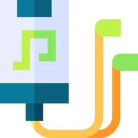 A phone with a music player connected to it vector
