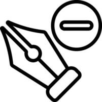 A pen and a ball with a circle around it vector