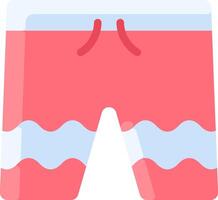 A pair of shorts with pink and blue stripes vector