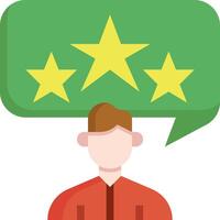 A man with five stars on his head vector