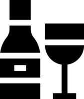 A bottle and glass of wine on a white background vector