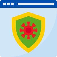 A shield with a red and green symbol on it vector