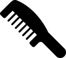 A comb is shown in black on a white background vector