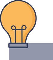 An idea light bulb icon on a white background vector
