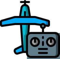 A cartoon airplane and a robot vector