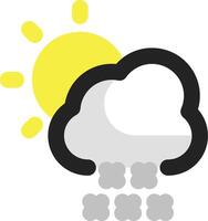 A cloud with snow and sun in the background vector