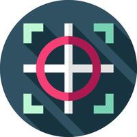 A flat icon with a cross and a circle vector