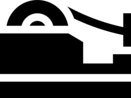 A black and white image of a machine with a blade vector