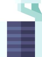 A blue and white container with a handle vector