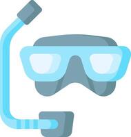 A diving mask and goggles on a white background vector