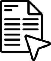 A black and white icon of a document with a paper arrow vector