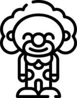 A cartoon clown with a smile on his face vector