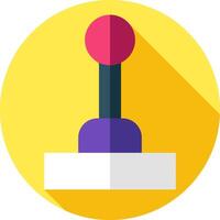 A joystick icon with a long shadow vector