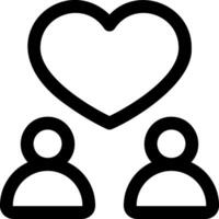 A heart with two people in it vector