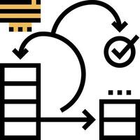 A diagram of a computer with a computer and a server vector
