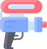 A blue and red spray gun with a red handle vector