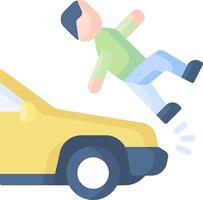 A man falling off a car while it is moving vector