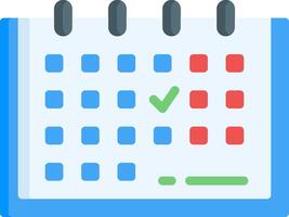 A calendar with a check mark on it vector