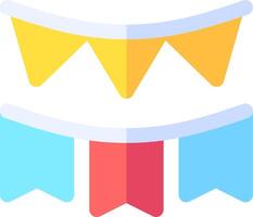 A banner with two flags on it vector