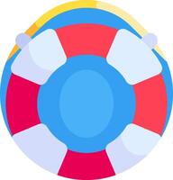 A life preserver with a blue and red circle vector