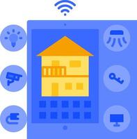 Home automation with smart home devices vector