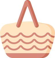 A beach bag with waves on it vector